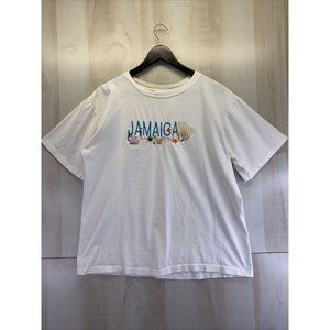 Vintage 1990s Single Stitch Embroidered Jamaica T Shirt Womens Size L-6493